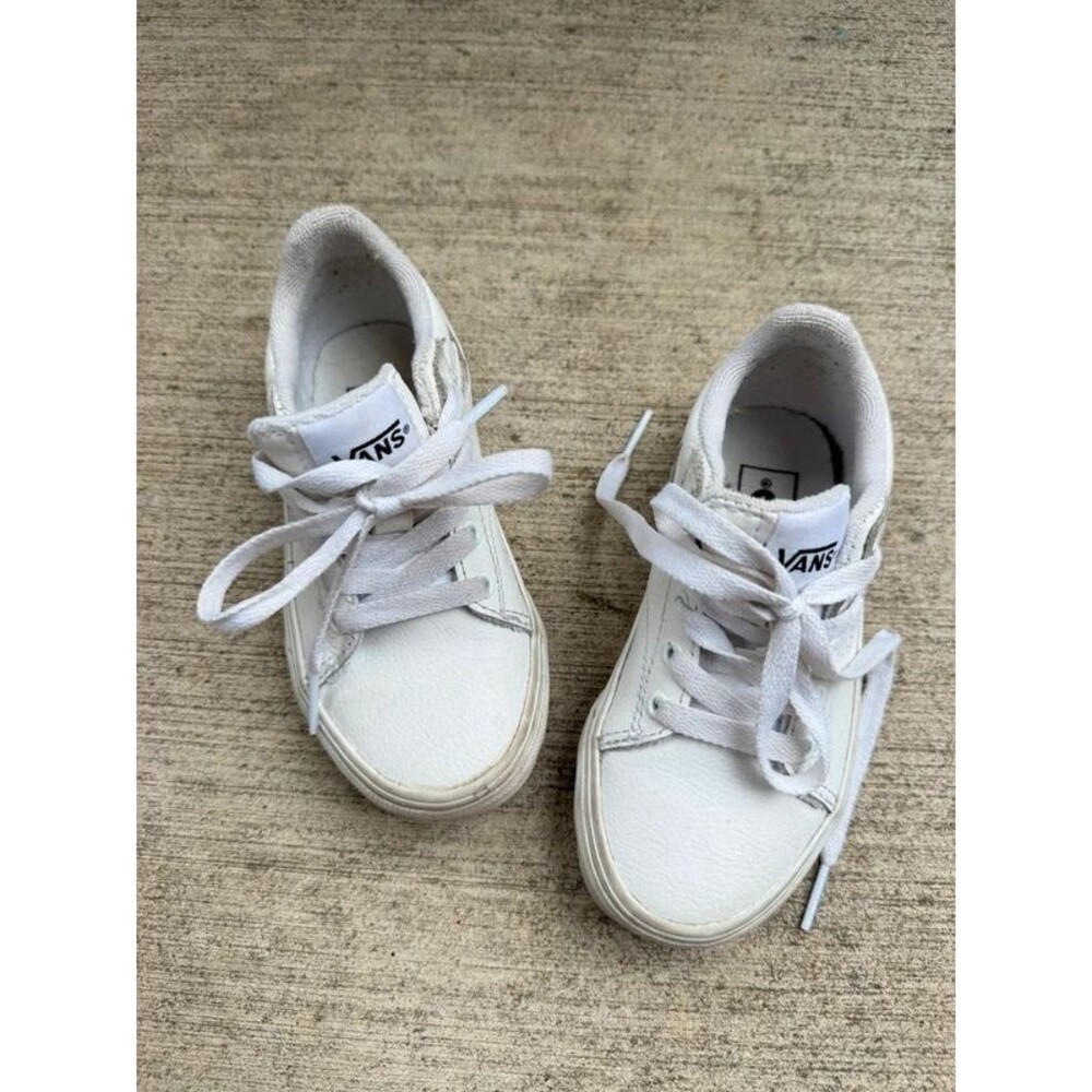 Vans Kids' Seldan sneakers all-white leather Low Top - Picture 3 of 6